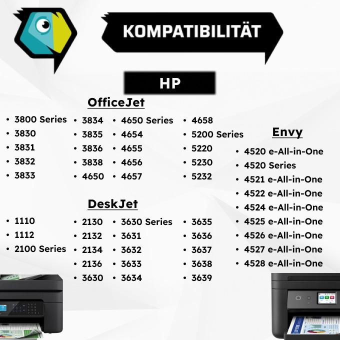 Immagine prodotto Inkadoo Cartucce di stampa compatibili con HP F6U68AE / 302XL XL testina di stampa, nero nero (FC)