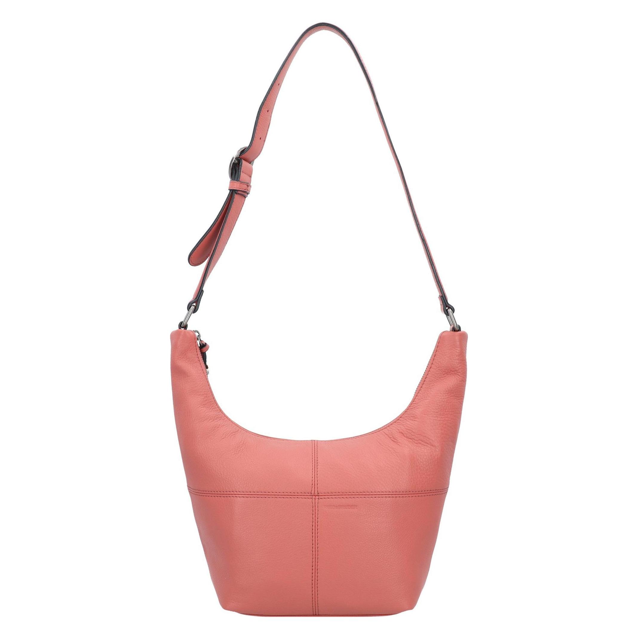 FredsBruder, Damen, Handtasche, Pruvia Schultertasche Leder 25 Cm, Braun