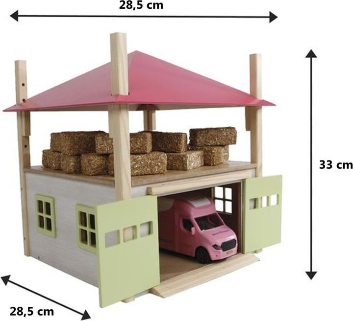 Immagine prodotto Kids Globe Farming Fienile in legno con deposito 1:32 - Rosa