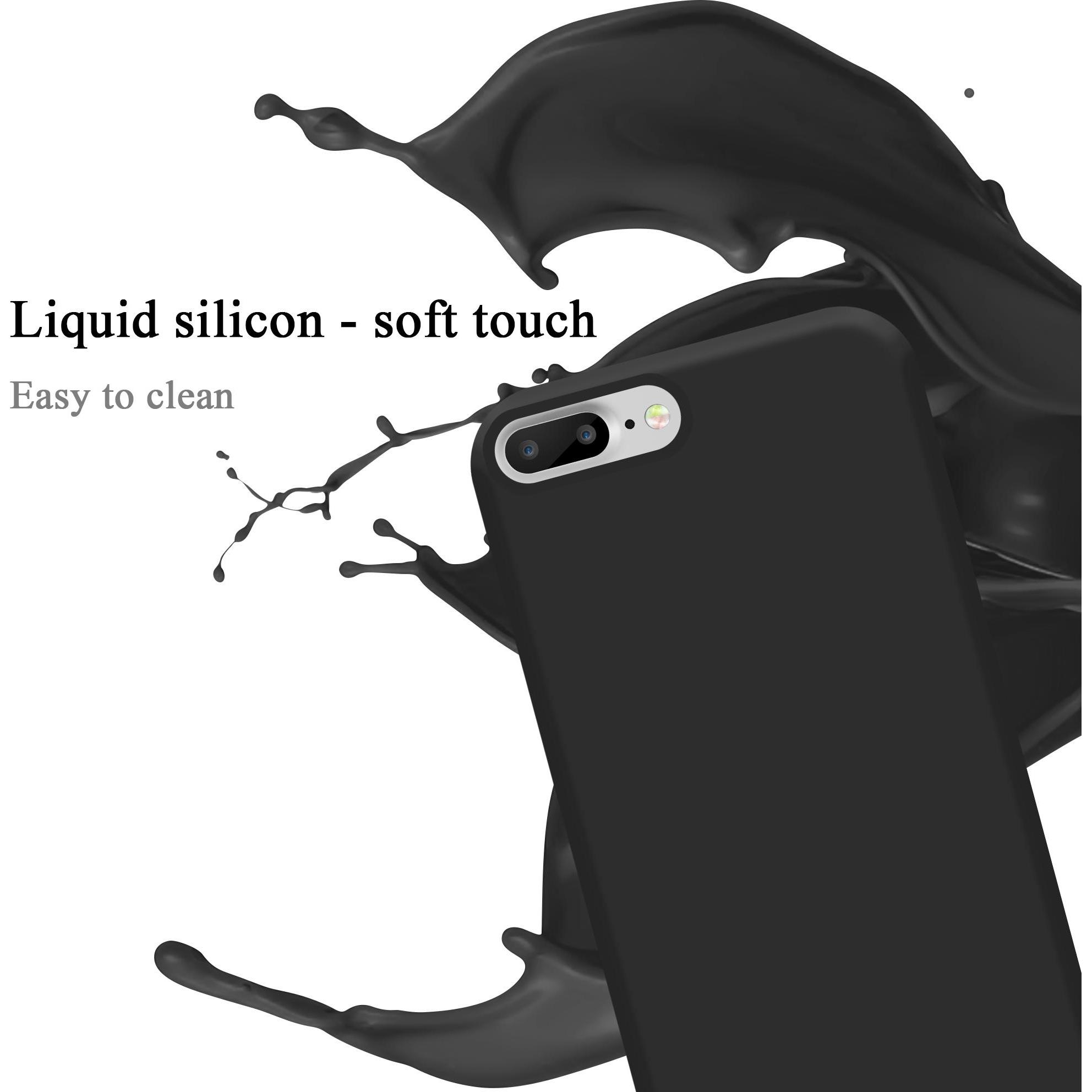 Thumbnail - Cadorabo TPU Liquid Silicone Case Cover (Apple iPhone 7 Plus), Smartphone Hülle, Schwarz