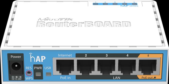 MikroTik RB951UI-2ND - hAP mit 650 MHz CPU, 64 MB RAM, 5x LAN