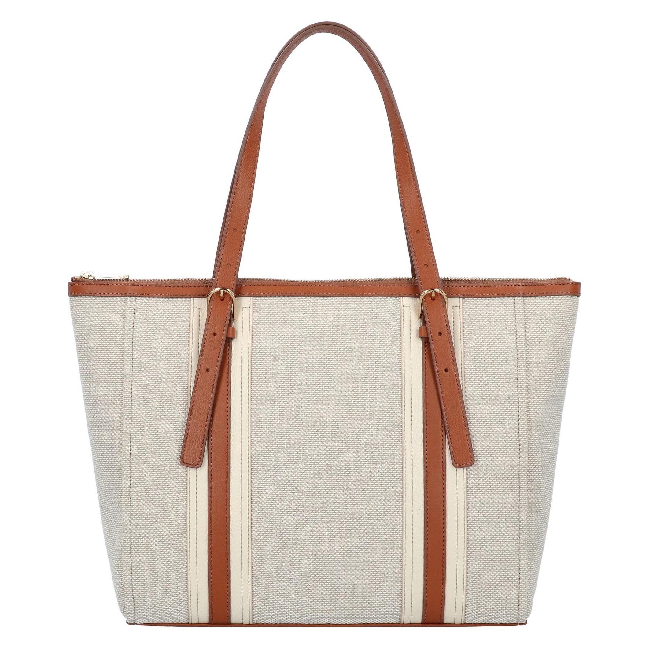 Fossil, Einkaufshilfe, Carlie Shopper Tasche 44 Cm, Beige, Braun