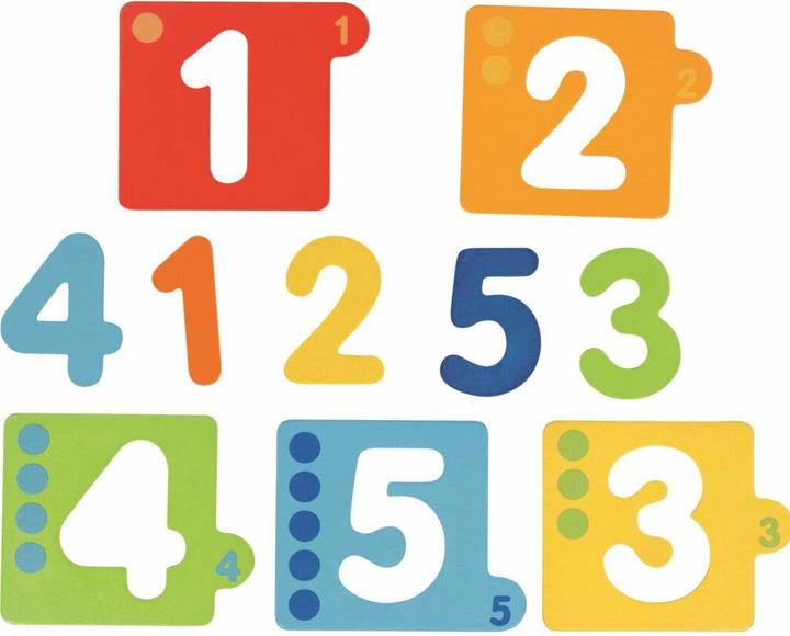 Actual product image Goki Layer puzzle numbers (10 pieces)