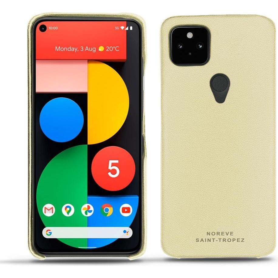 Noreve Lederschutzhülle (Google Pixel 5), Smartphone Hülle, Beige