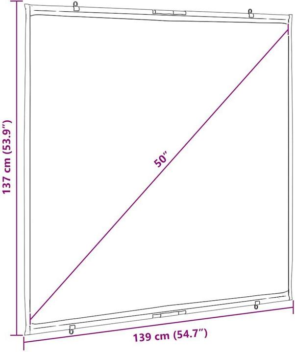 Produktbild vidaXL Beamer Leinwand Wandhängend 72 Zoll 1:1 Projektionswand Leinwand (72", 1:1)