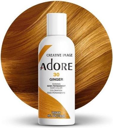 Adore Shining Semi-Permanent Hair Colour 30 Ginger Dark Brown 118ml (Dark brown)