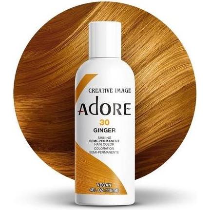 Adore Glänzende Semi-Permanente Haarfarbe 30 Ingwer Dunkelbraun 118ml (Dunkelbraun) (50005367)