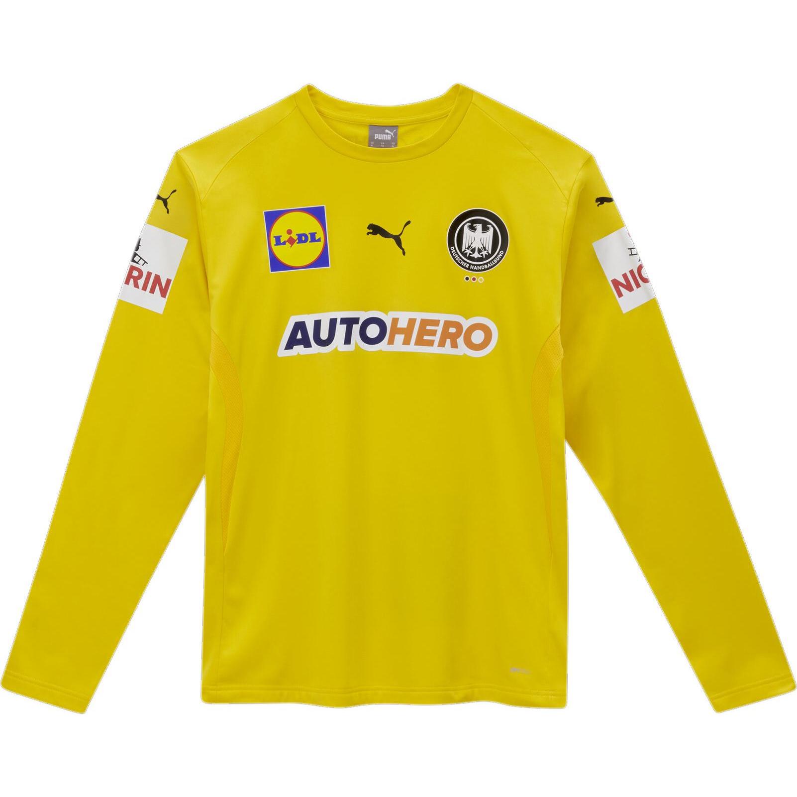 Puma, Herren, Sportshirt, DHB GK Jersey with Sponsor (XXL), Gelb, XXL