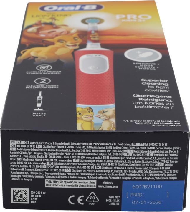 Actual product image Oral-B Pro Kids The Lion King