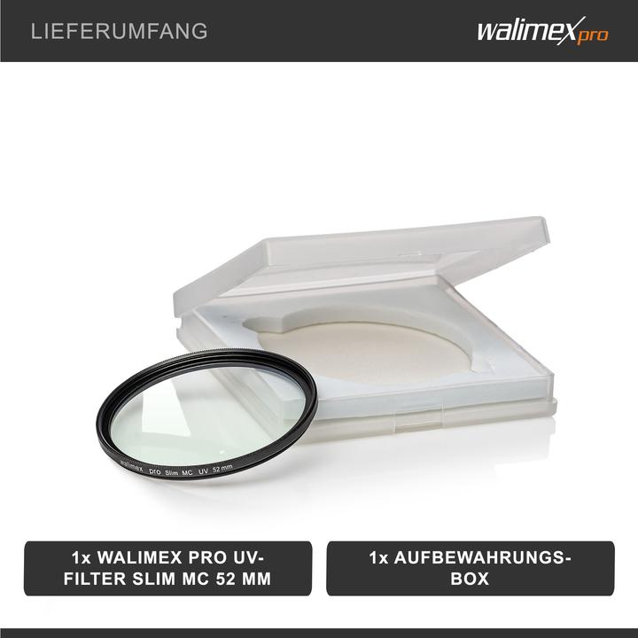 Produktbild Walimex pro pro UV-Filter slim MC 52mm (52 mm, UV-Filter)
