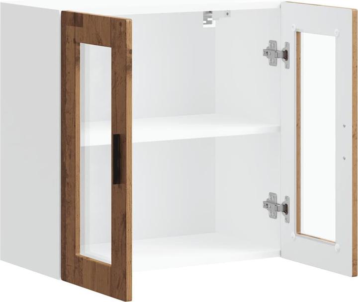 Immagine prodotto VidaXL Parete attrezzata per cucina con anta in vetro Porto in legno recuperato Parete attrezzata per (60 x 31 x 60 cm)