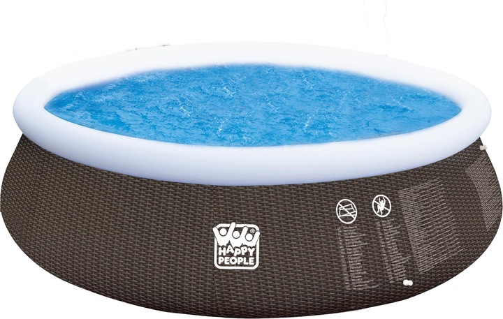 Happy People Geniessen Sie die warmen Temperaturen und die wohlverdiente Abkühlung mit einem Pool di