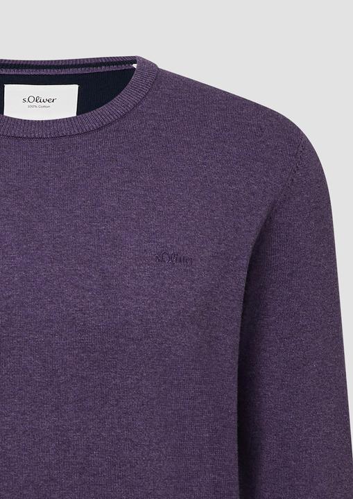 Actual product image s.Oliver Strickpullover Baumwollpullover mit Logo-Stickerei (S)