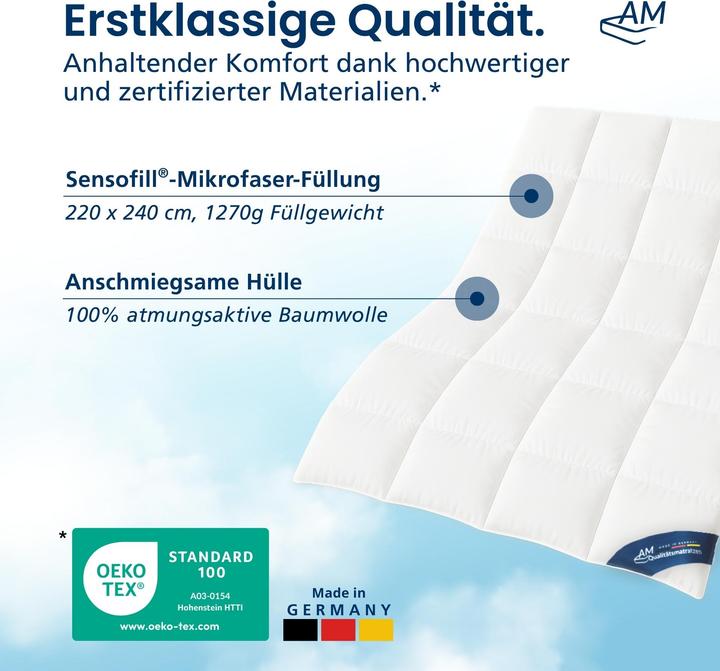 Produktbild AM Qualitätsmatratzen Bettdecke Mikrofaser 2er Set (650 g, 140 x 200 cm)