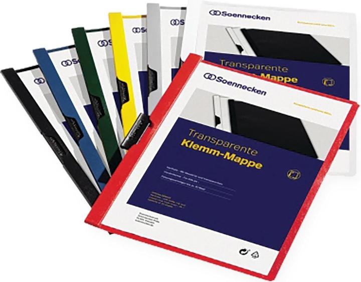 Actual product image Soennecken Clip folder Use for paper format: DIN A4 Material: Hard foil (A4, 1x)