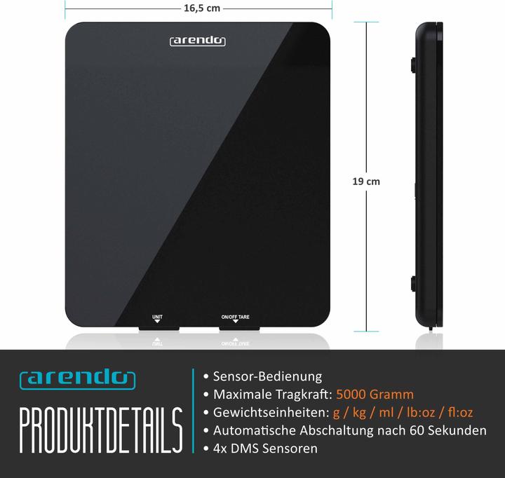 Actual product image Arendo Kitchen scales