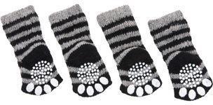 Flamingo Pet Socks 4 Pcs/Setxs Black/Grey (XS)