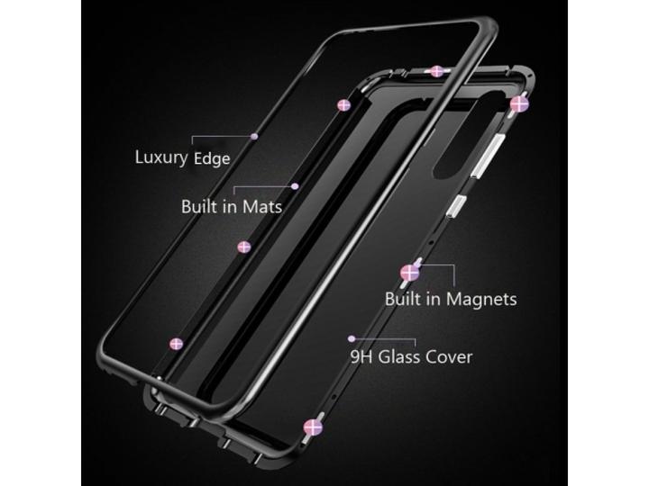 Produktbild G-Case Samsung Galaxy A7 2018 Aluminium Magnetic Glass Backcover Hülle (Samsung Galaxy A7 (2018))
