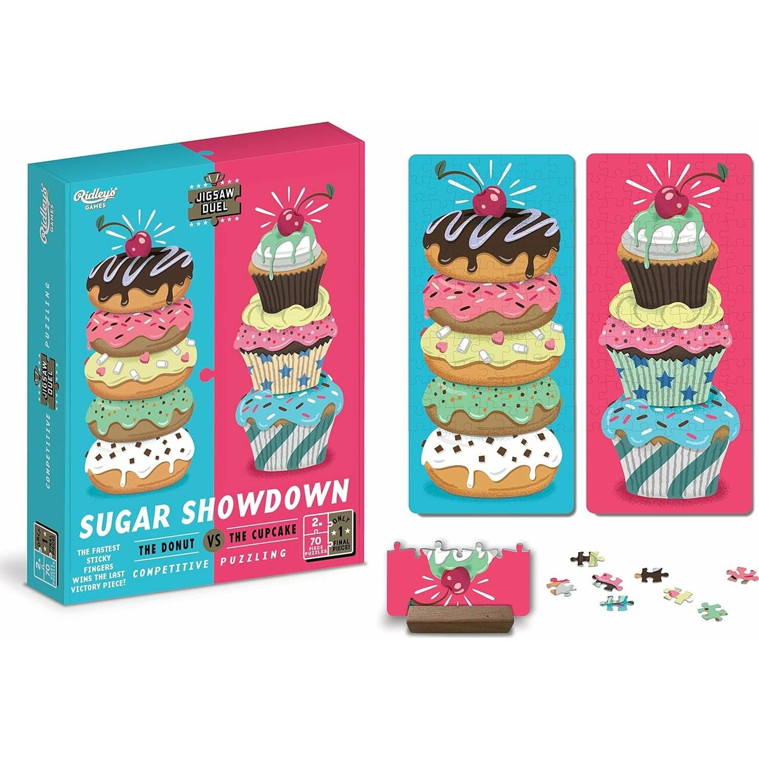 Ridley's Games Puzzle Duell Sweet Billing: Donut gegen Cupcake 2x70 Teile