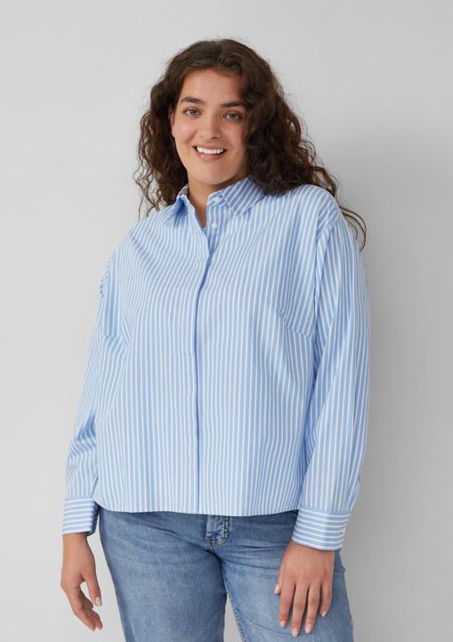 Immagine prodotto s.Oliver Bluse Gestreifte Popeline-Bluse im Boxy Fit (48)