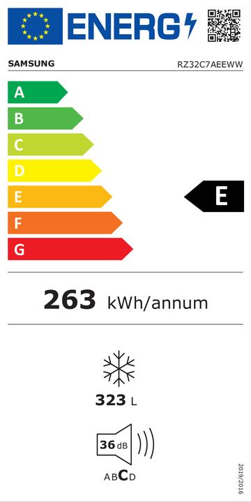 Energie-Label Samsung RZ32C7AEEWW (Freistehend)