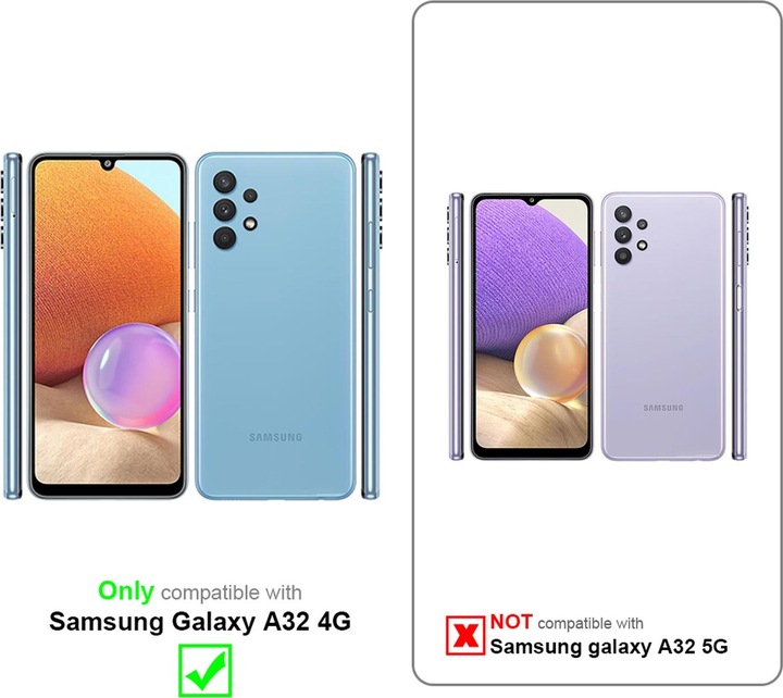Immagine prodotto Cadorabo Copertina per specchietto retrovisore Smart View a libro (Samsung Galaxy A32)