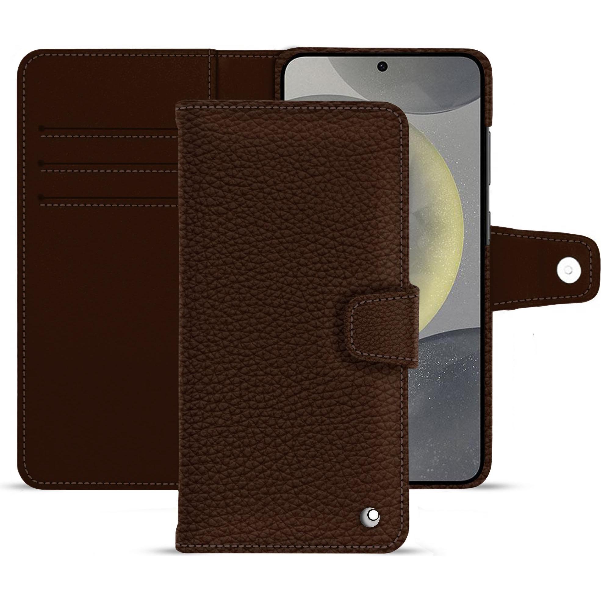Noreve Lederschutzhülle (Samsung Galaxy S24+), Smartphone Hülle, Braun