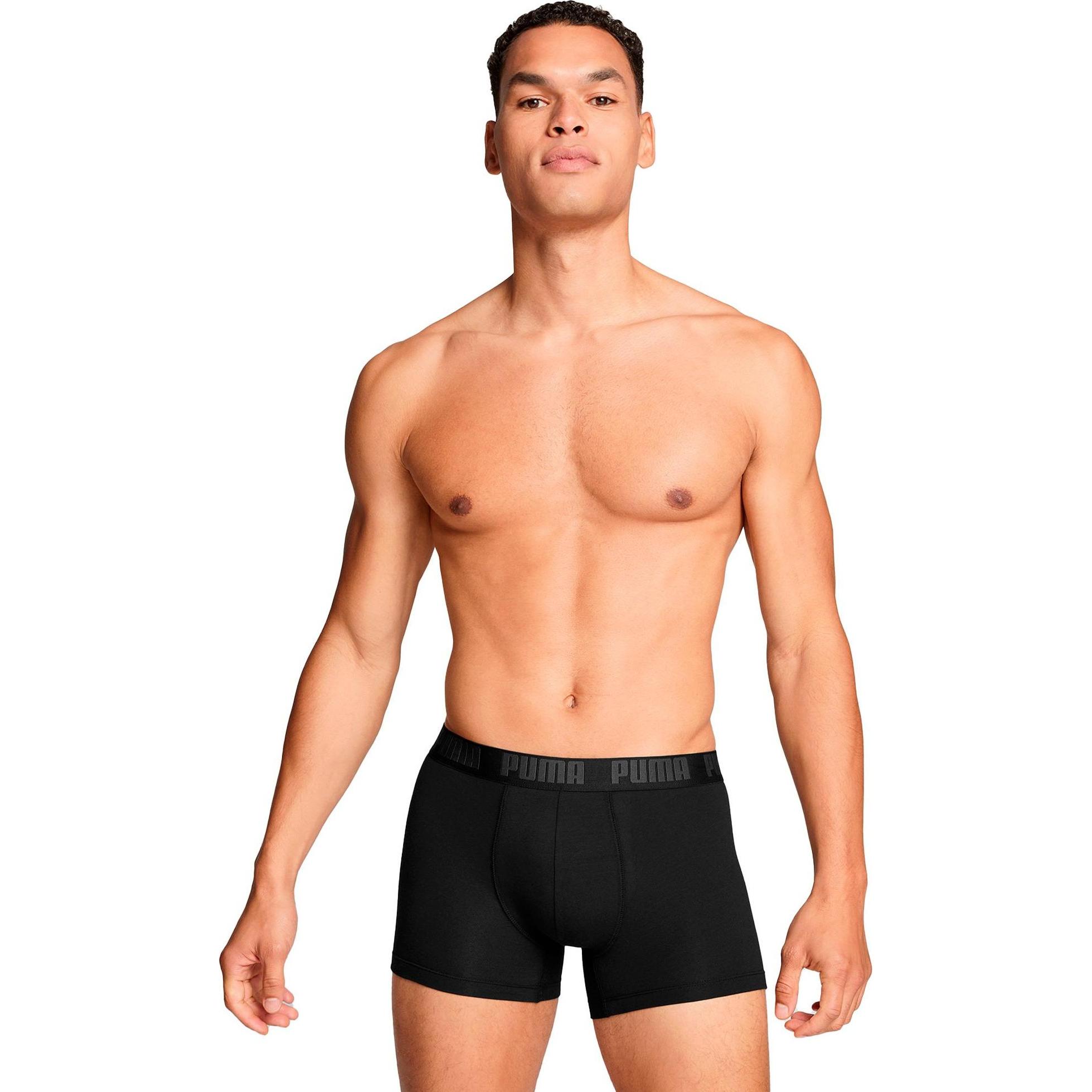 Thumbnail - Puma, Herren, Unterhosen, Basic Boxer, Schwarz, (L, 2er Pack)