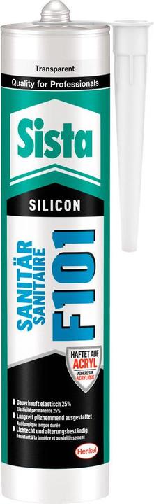 Produktbild Sista F101 Sanitär-Silikon Herstellerfarbe Transparent L21TR 300 ml (Transparent, 300 ml)