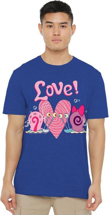 Immagine prodotto Spongebob Squarepants Valentine's Love Maglietta Gary e Snellie Adulto Unisex (S)