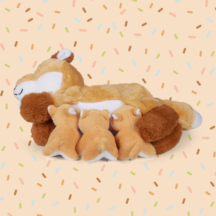 Actual product image Mamanimals Mum Fox & Babies (15 cm)