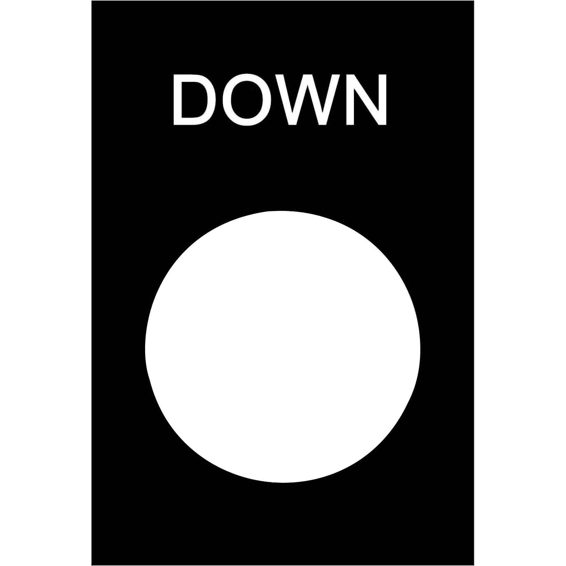 Thumbnail - 10x Schneider Electric Push Button Nameplate:  DOWN ZA2 and ZB2, Taster + Schalter