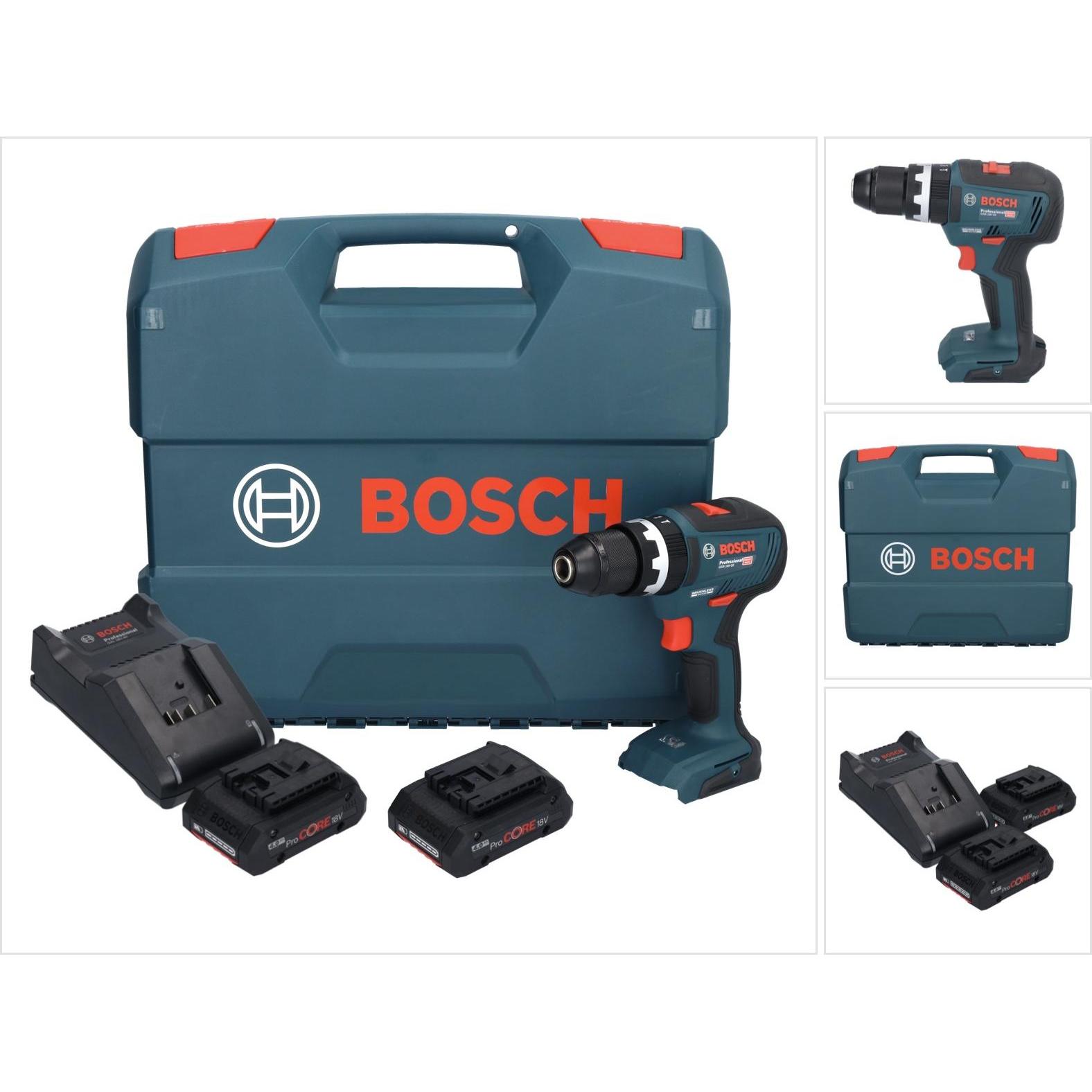 Bosch Professional, Bohrmaschine + Akkuschrauber, Bosch GSB 18V-55 Professional Akku Schlagbohrschrauber 18 V 55 Nm Brus...
