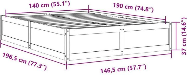Produktbild vidaXL Bettgestell (140 x 190 cm)