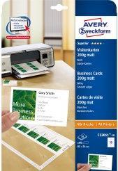 Actual product image Avery Superior Business Cards (A4, 200 g/m²)