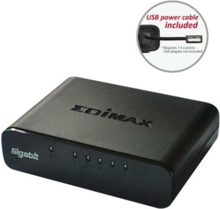 Productafbeelding edimax ES-5500G V3: 5-poorts schakelaar, 1Gbps (5 ports)