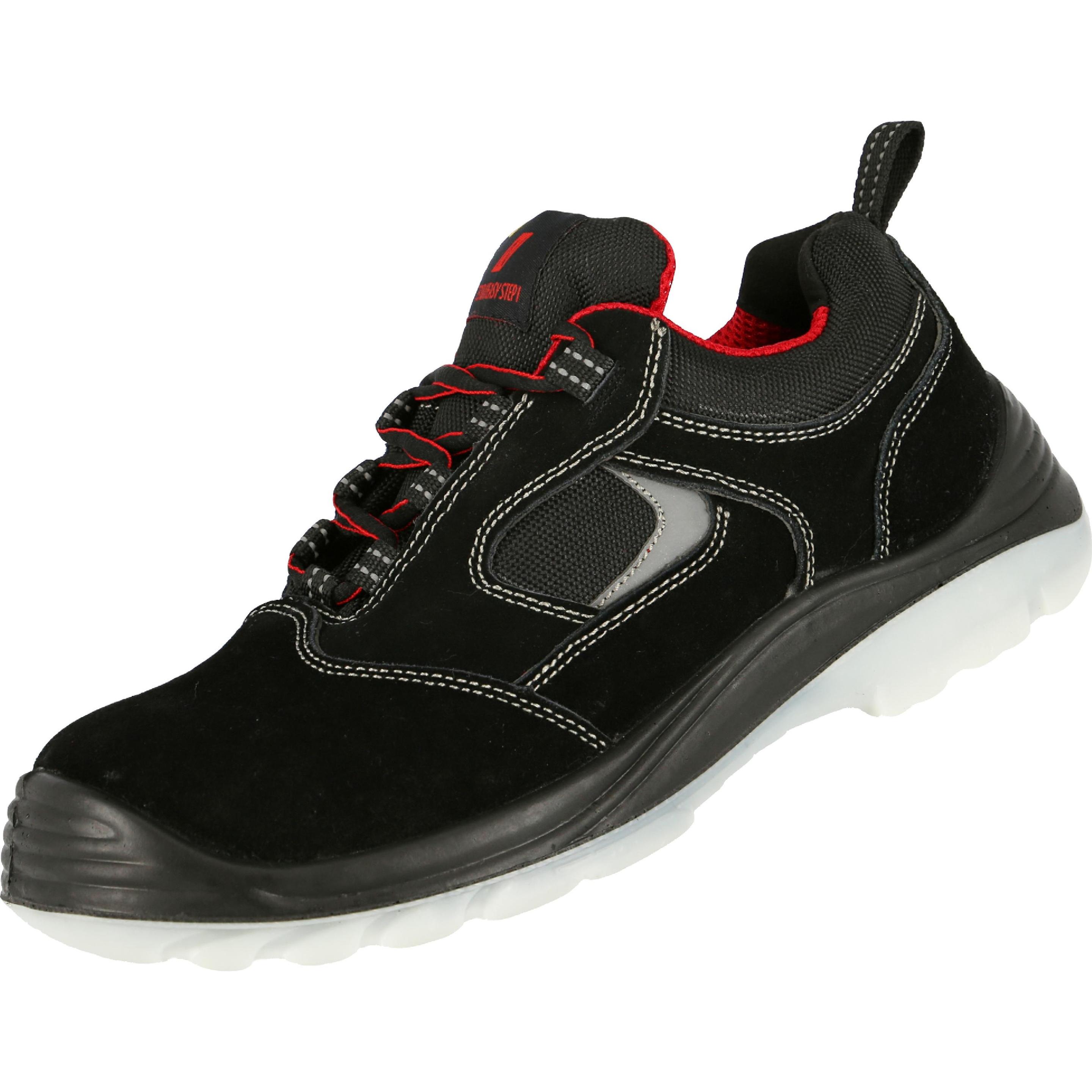 Nitras, Sicherheitsschuhe, Sicherheitsschuh EASY STEP Grösse 41 schwarz S1P SRC ESD EN ISO 20345 Veloursleder (S1P, 41)