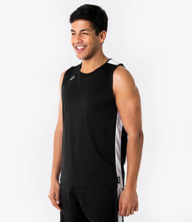 Actual product image Kipsta Damen/Herren Basketball Trikot ärmellos - Tank 100 schwarz (4XL)