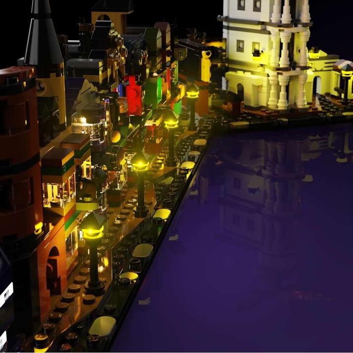 Actual product image Light my bricks LMB 2.0 LEGO® 76444# Harry Potter Diagon Alley Wizarding Shops Light Kit