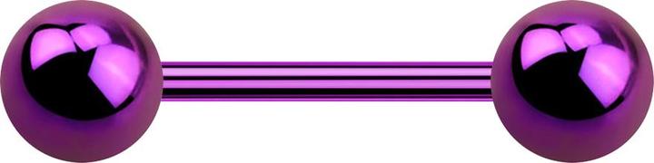 Produktbild Star Piercing Micro Barbell violett mit zwei Kugeln (ohne Messing, Titan G23)