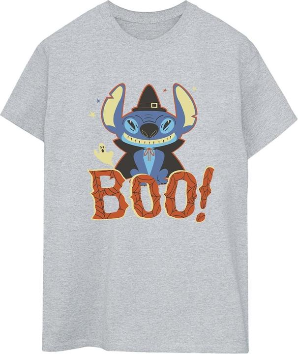 Actual product image Disney Womens/Ladies Lilo & Stitch Boo! Cotton Boyfriend T-Shirt (XXL)