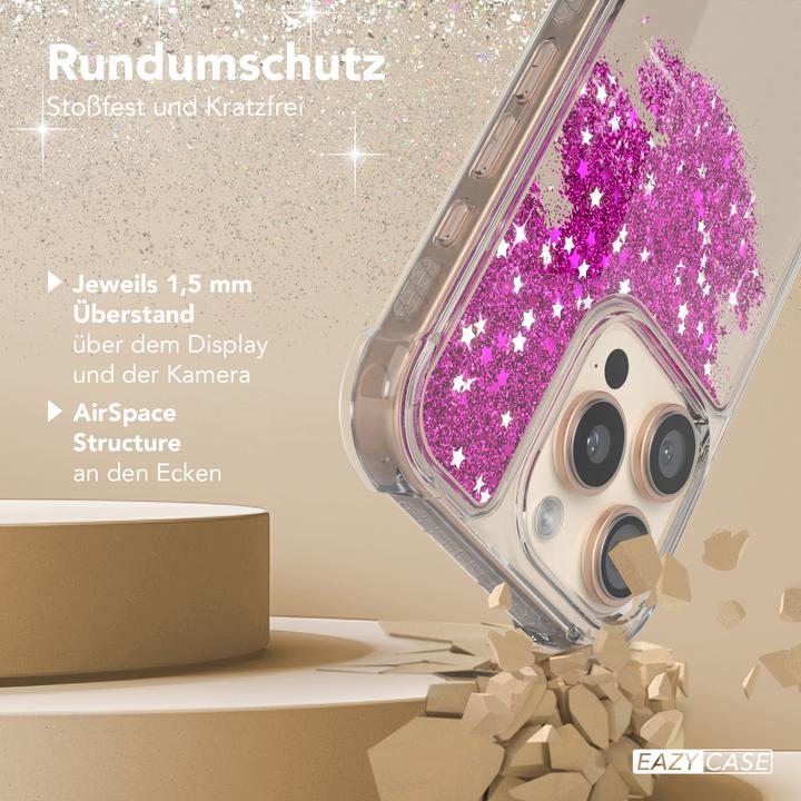 Actual product image EAZY CASE Liquid Glittery Hülle für iPhone 16 Pro (Apple iPhone 16 Pro)