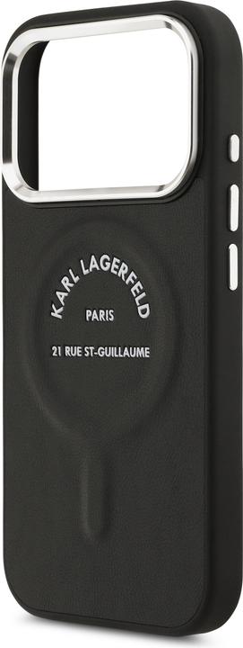 Productafbeelding Karl Lagerfeld - Leather Karl RSG Logo MagSafe (KLHMP17XPSKRSGEK) - iPhone 17 Pro Max - Black (Apple iPhone 17 Pro Max)