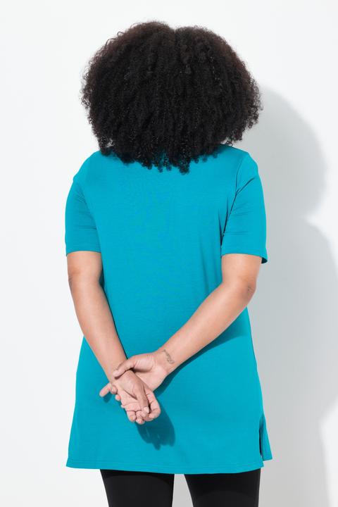 Produktbild Ulla Popken Longshirt, A-Linie, V-Ausschnitt, Halbarm (46, 48)