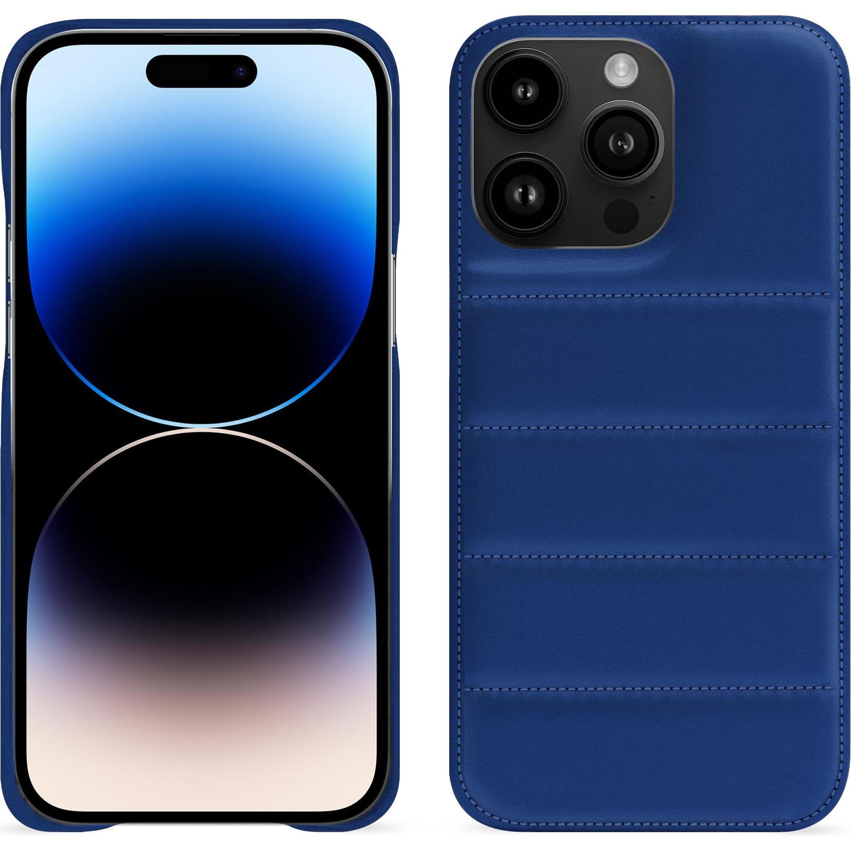 Noreve Lederschutzhülle (Apple iPhone 15 Pro Max), Smartphone Hülle, Blau