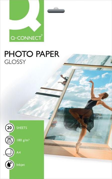 Produktbild Q-Connect Inkjet Fotopapier, glossy (180 g/m², A4, 20 Stk.)