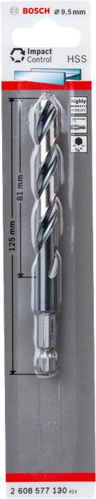 Produktbild Bosch Professional Zubehör HSS Spiralbohrer mit Sechskantschaft 9,5 mm (9.5 mm)