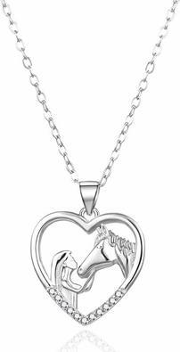 Image du produit Agato Collier en argent avec pendentif cheval Agt-N016w