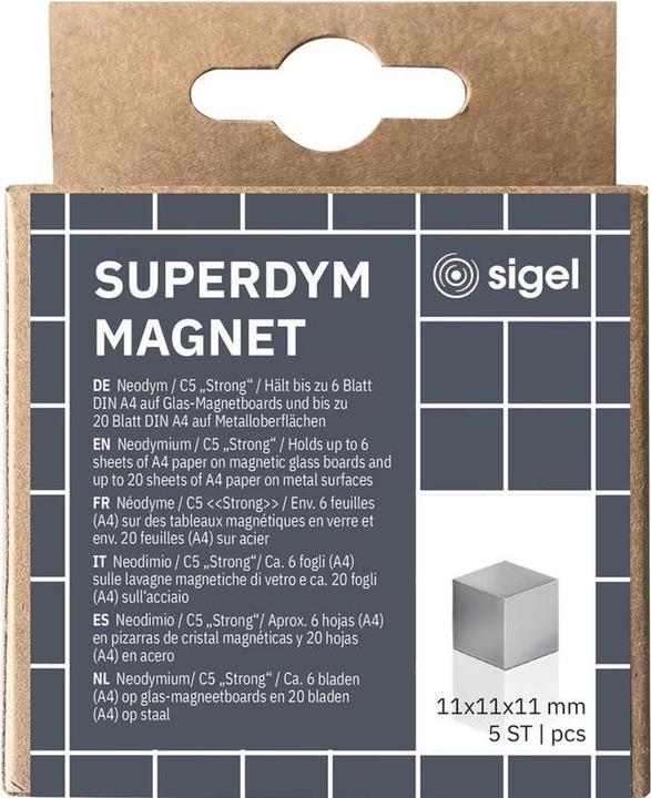 Image du produit Sigel Aimants SuperDym C5 "Strong" design Cube (5 x)
