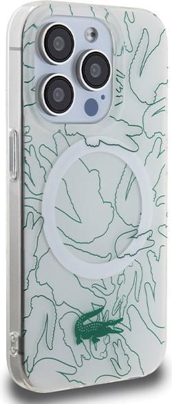 Actual product image Lacoste LCHMP15XUREH iPhone 15 Pro Max 6.7" biały/white hardcase Double Layer Repeat MagSafe (Apple iPhone 15 Pro Max)